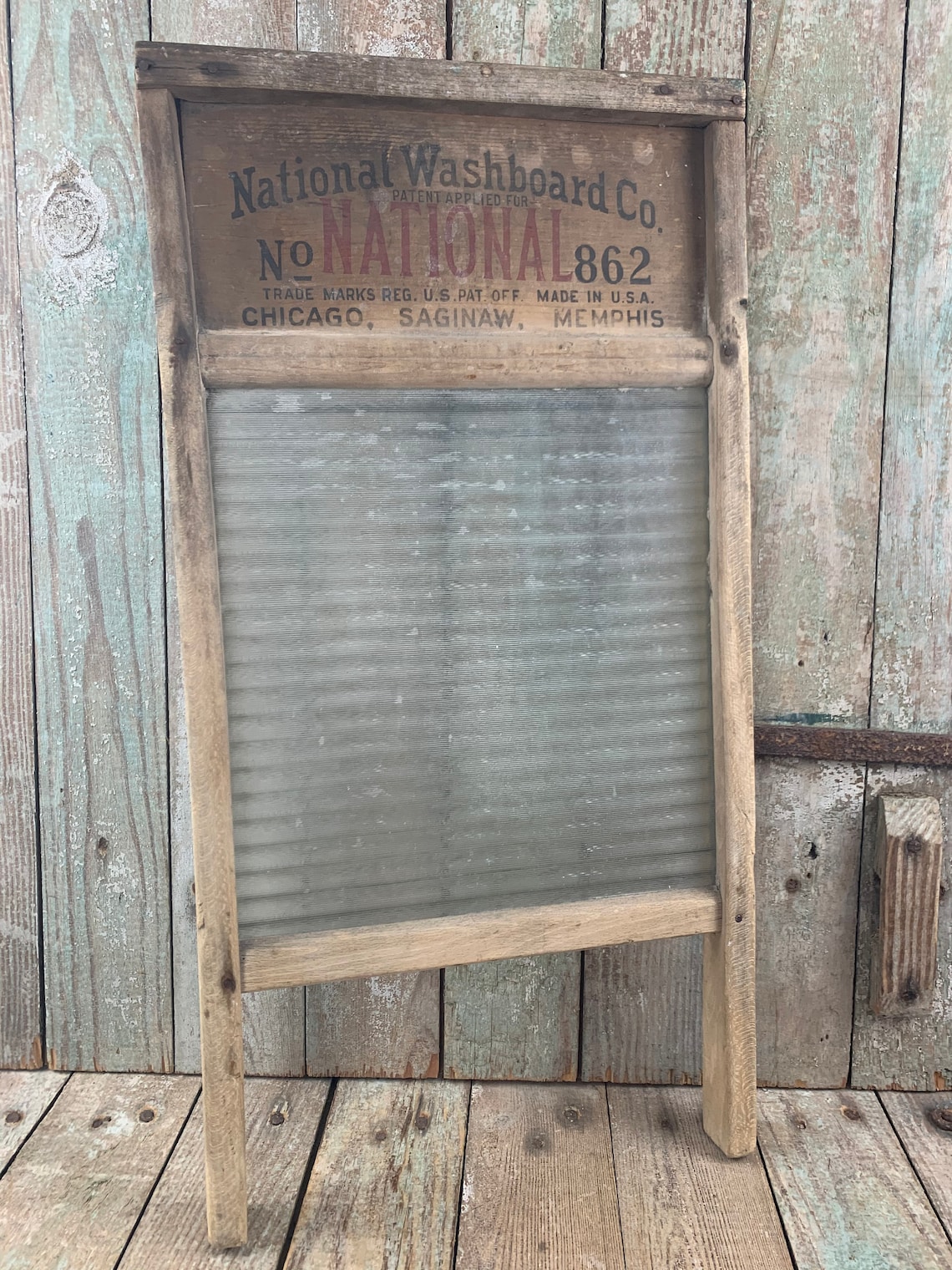 National Washboard Co. Vintage Glass Washboard No 862 Etsy