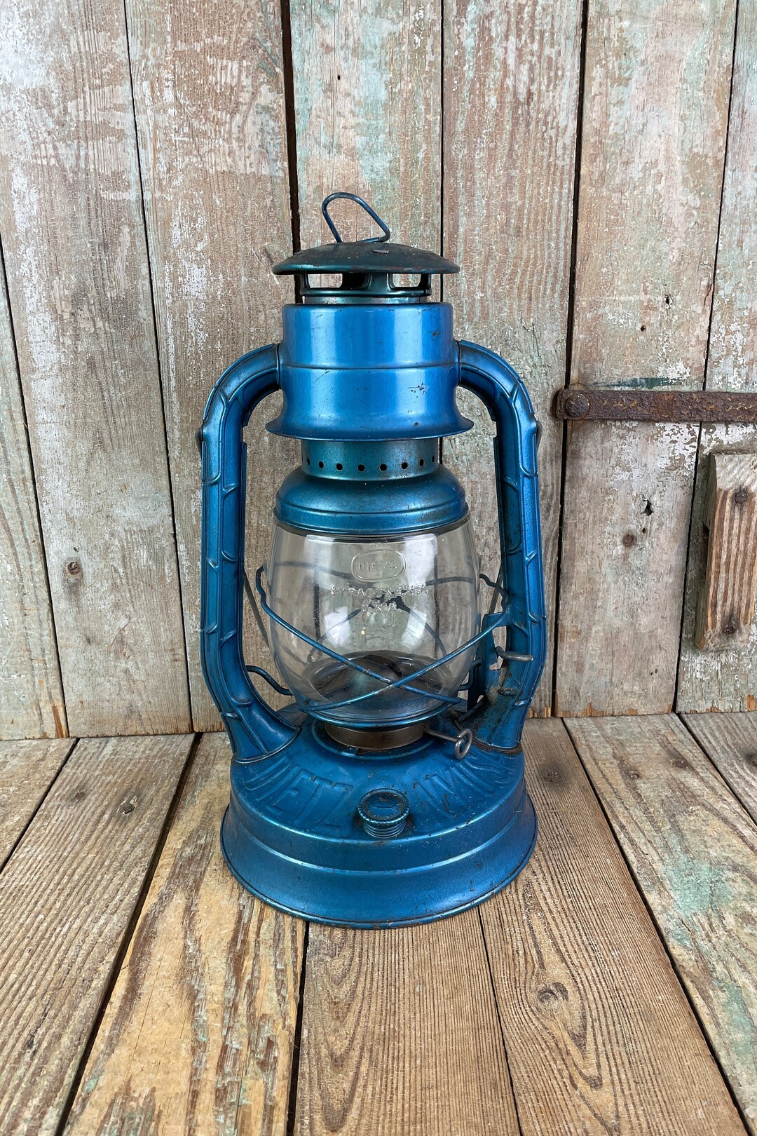 Vintage Blue Dietz Little Wizard Lantern Rustic Decor Etsy