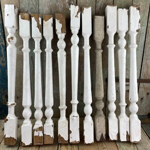 Single Wooden Porch Post Architectural Salvage One Vintage Porch Spindle image 3