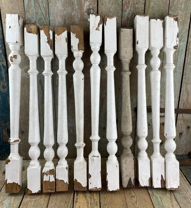 Single Wooden Porch Post Architectural Salvage One Vintage Porch Spindle image 3