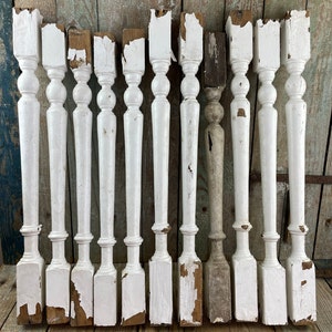 Single Wooden Porch Post Architectural Salvage One Vintage Porch Spindle image 2