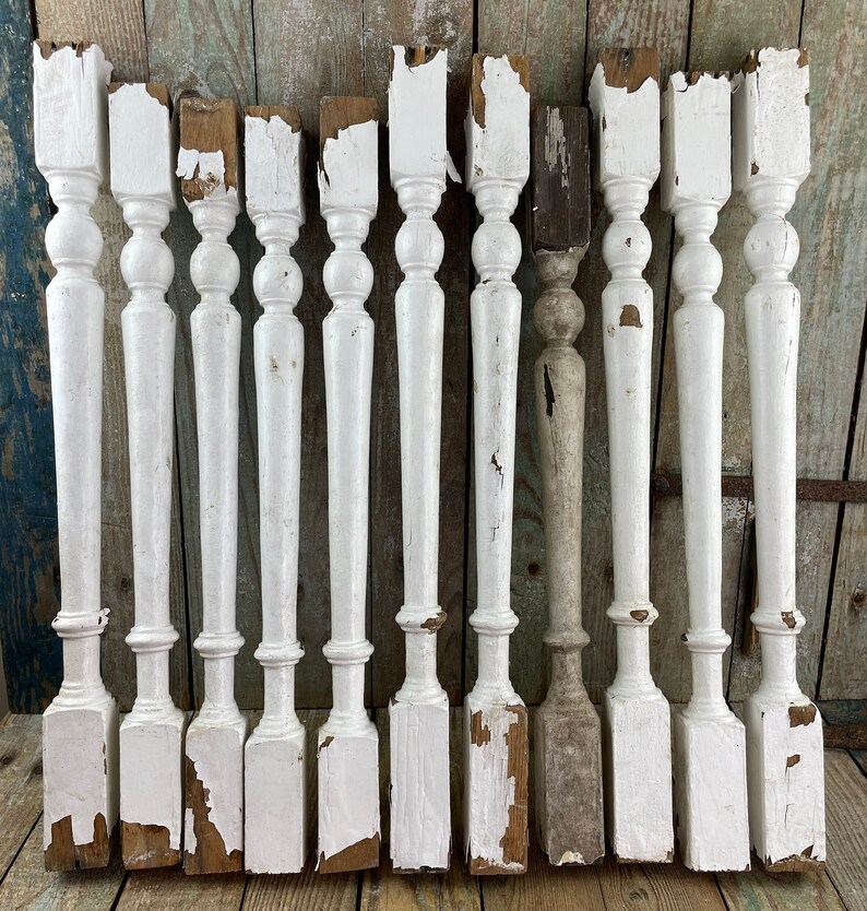 Single Wooden Porch Post Architectural Salvage One Vintage Porch Spindle image 2