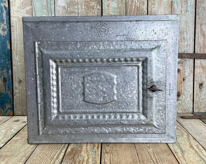Vintage Vented Pie Safe Galvanized Tin Pie Safe With Swinging Door