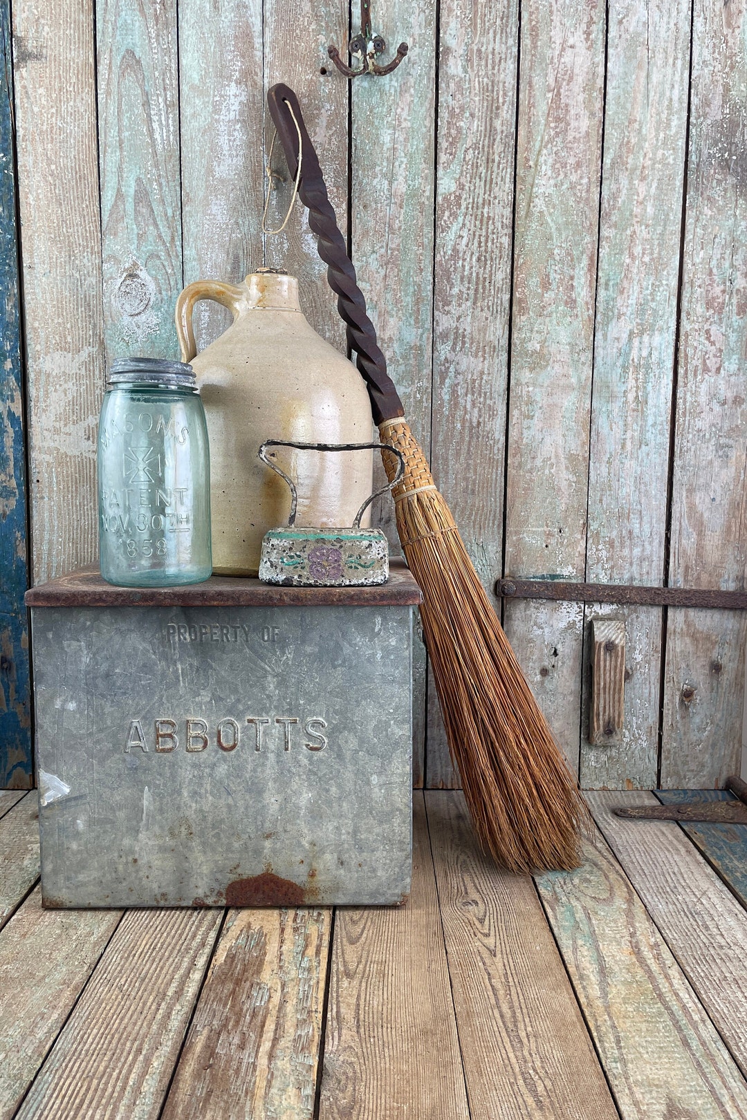 Shabby Old Whisk Broom Vintage Fireplace Hearth Sweeper Etsy