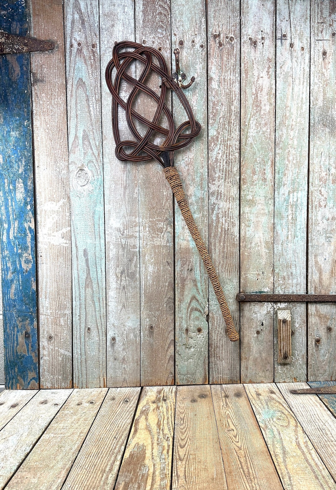Vintage Rattan Rug Beater Antique Carpet Beater Primitive Etsy