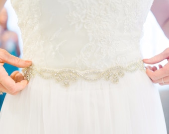 Beaded Scalloped Bridal Belt