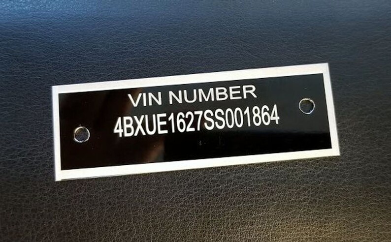 Laser Engraved VIN Plates Now With Free Shipping - Etsy