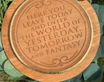 Disney Entrance Sign with 24ct Gold Leaf