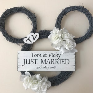 Disney Just Married Couples Wreath image 1