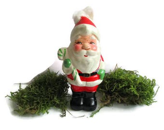 Vintage Santa Figurine. Swedish Nisse. Vintage Christmas Decorations Ornaments Home Decor. 70s Retro Xmas Santa Claus. Ceramic. Collectible.