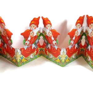 Vintage svedese Christmas Paper Ornamento Scandinavian Xmas Garland Tomte Gnomes Elf Retro Nordic Yule Decorazioni
