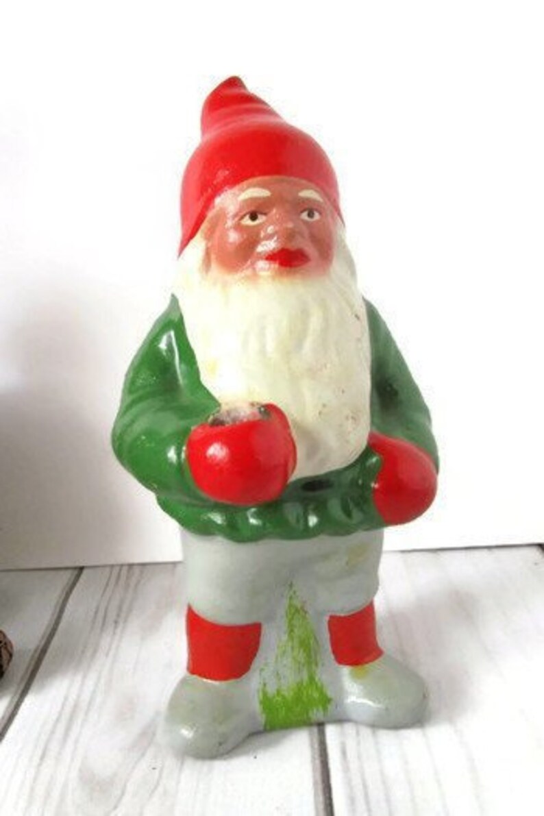 Download Vintage German Gnome Figurine Ceramic Dwarf Figurine | Etsy