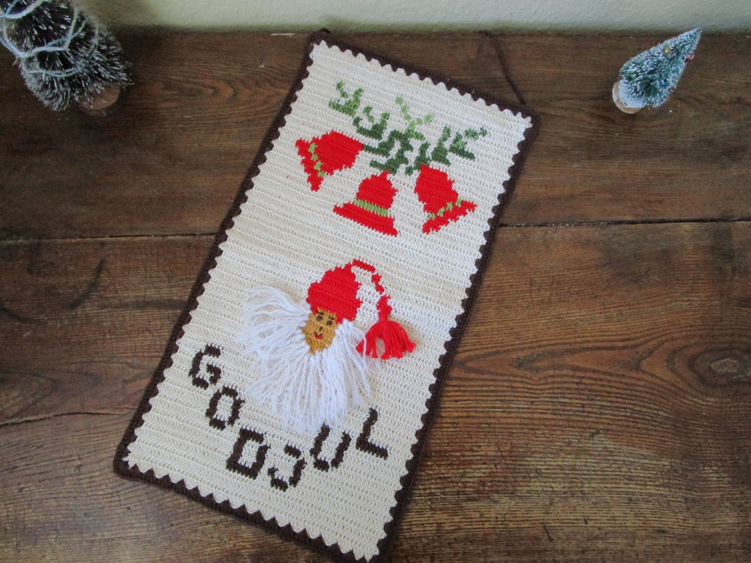 Christmas Tapestry Swedish Folk Art Scandinavian Xmas