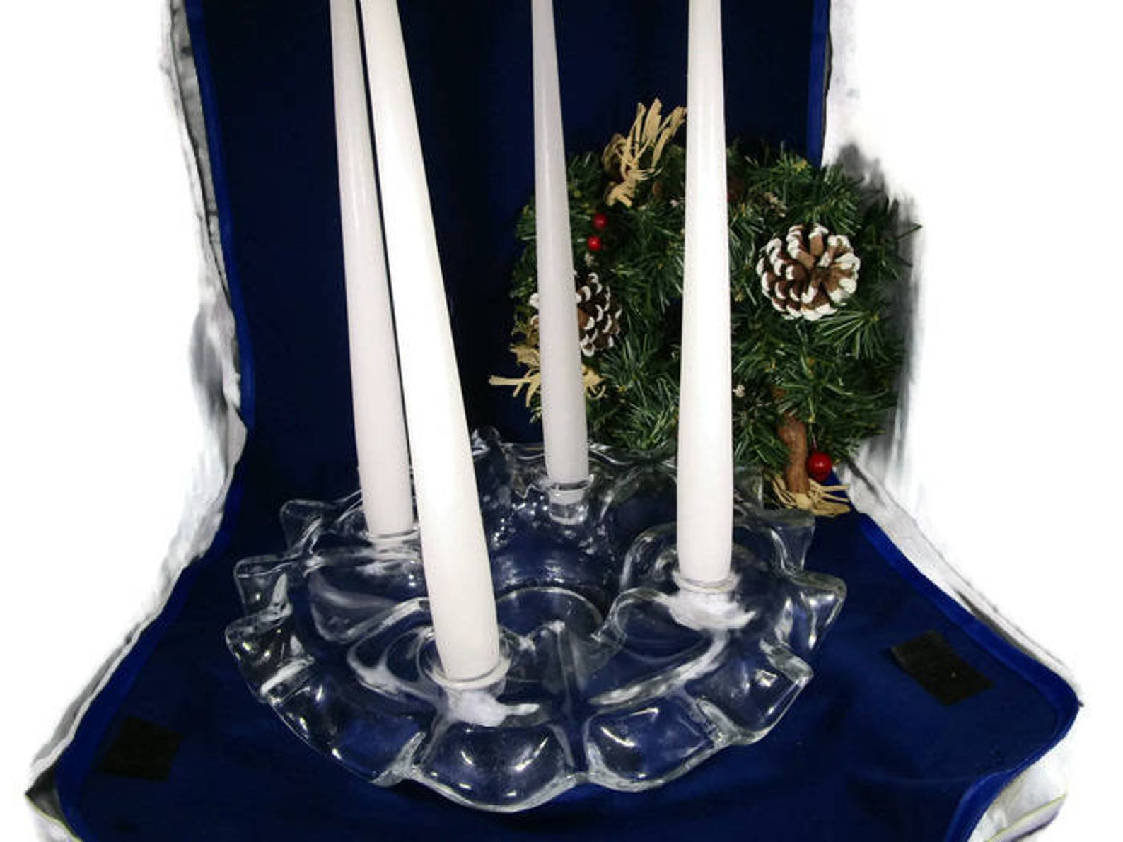MUURLA Finnish Glass Advent Candle Holder for 4 Candles Round Etsy