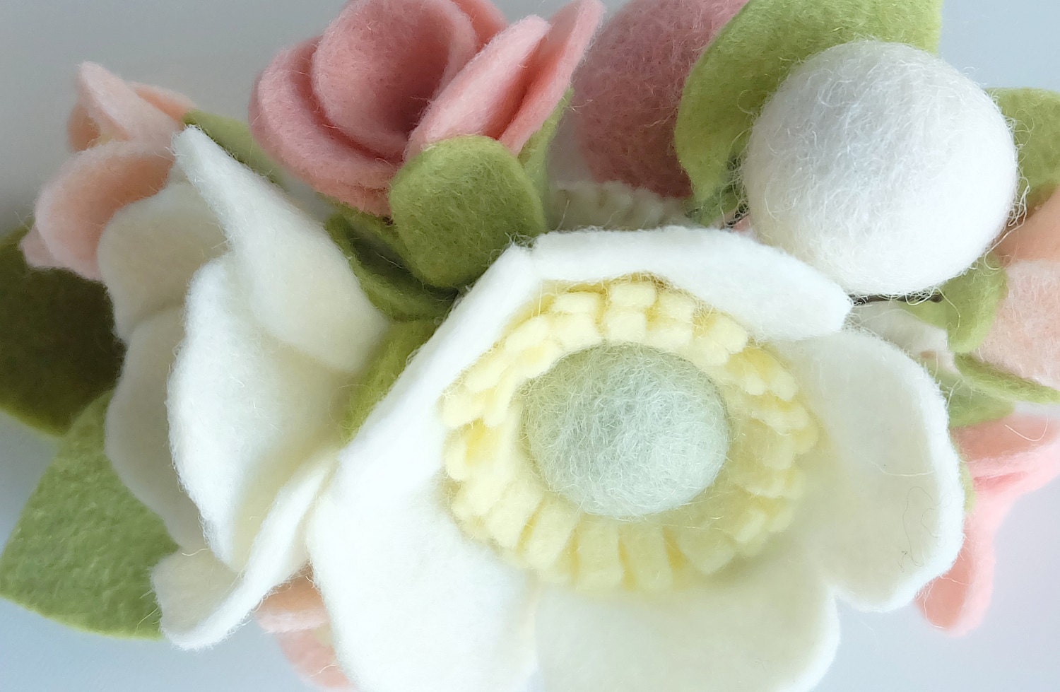 Felt Flower Crown Felt Flower Headband Baby Crown Flower Etsy