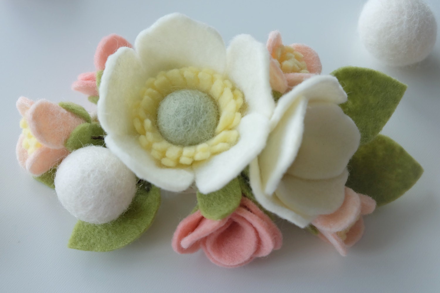 Felt Flower Crown Felt Flower Headband Baby Crown Flower Etsy