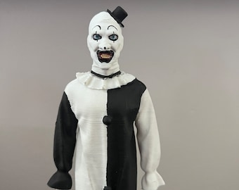Art clownesque terrifiant à vendre - Objet de collection horreur imprimé et peint à la main en 3D