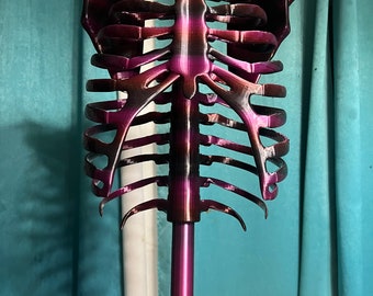 30-Inch Tall 3D-Printed Giant Ribcage Plant Trellis - Garden Art & Plant Support Masterpiece