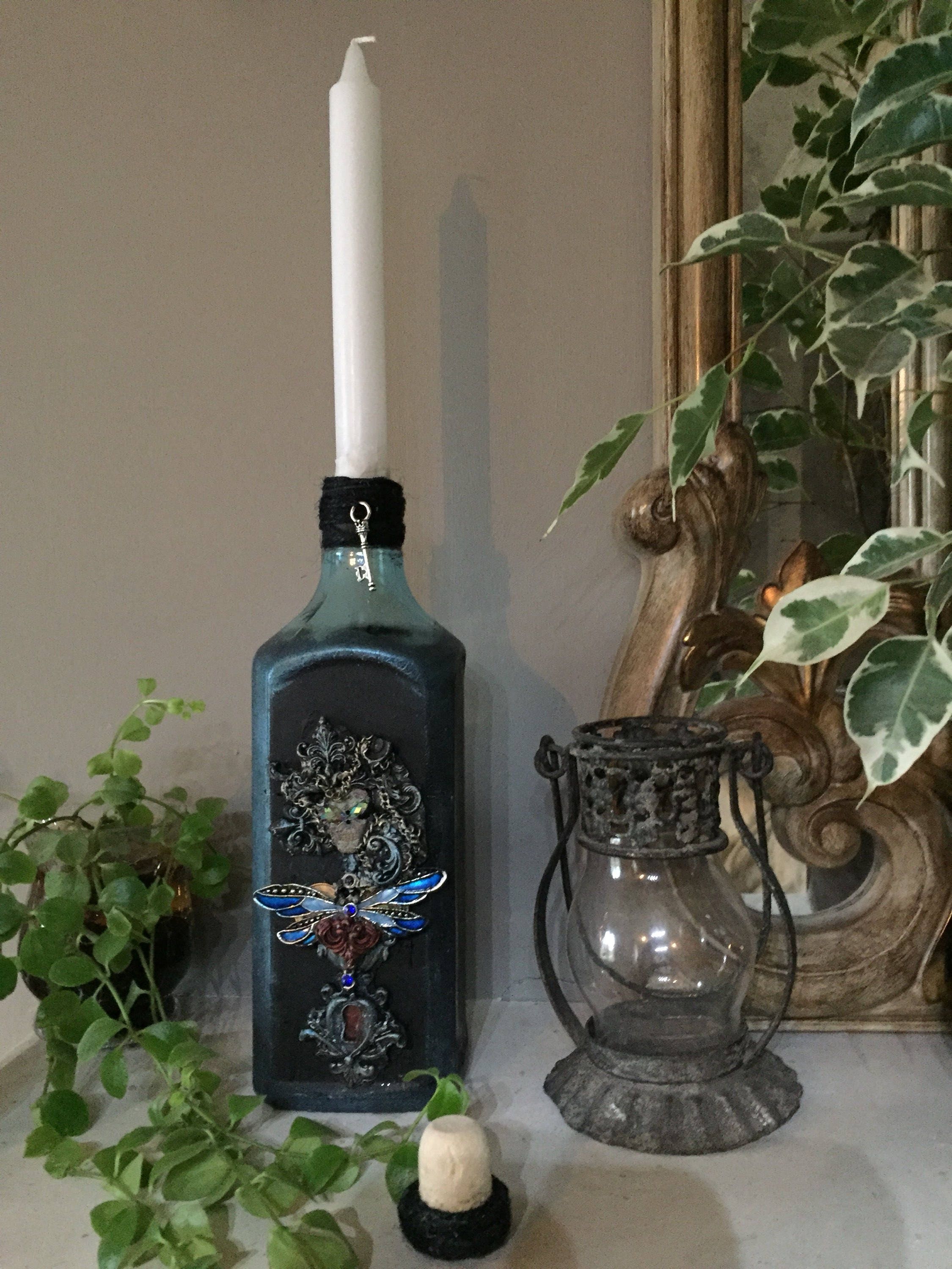 Bouteille Tête de Mort Femme Bleu