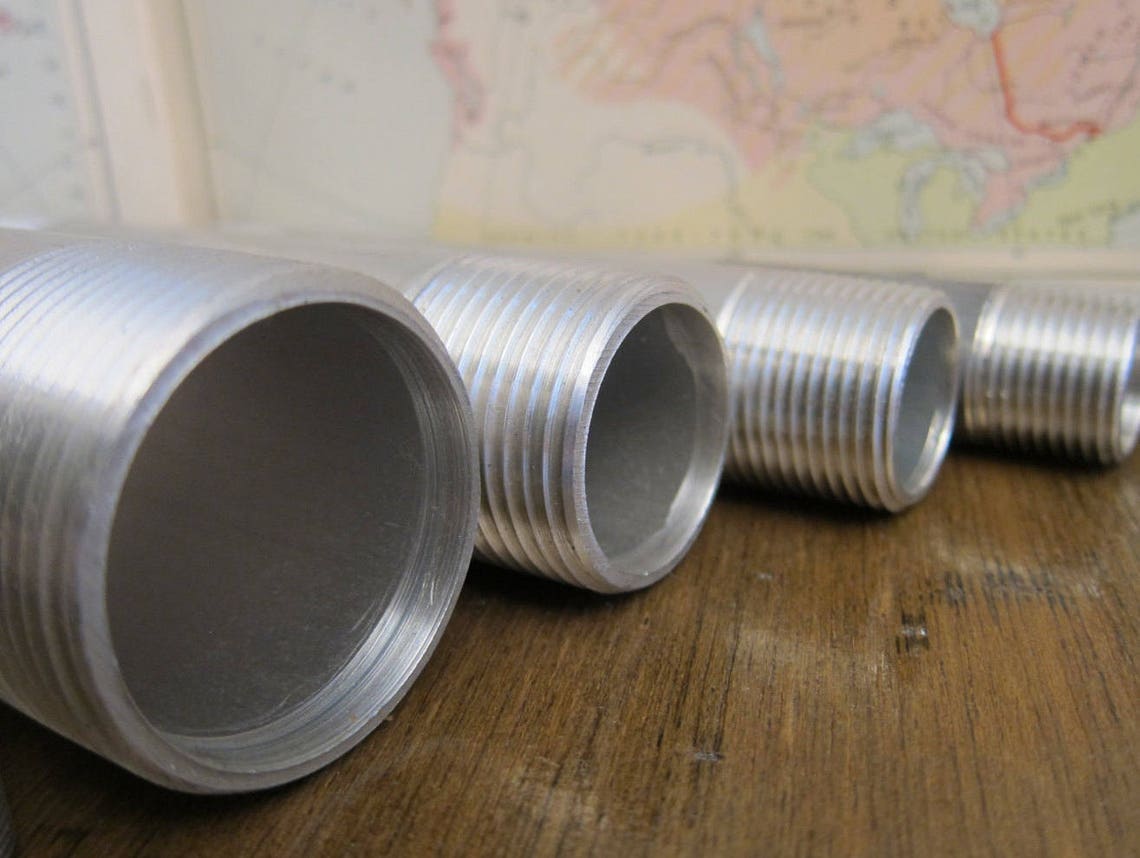 1/2 Aluminum Pipe Nipples Sch 40 TBE NPT 6061 Close Etsy