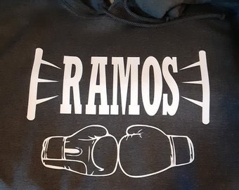 Custom boxing hoodie - last name