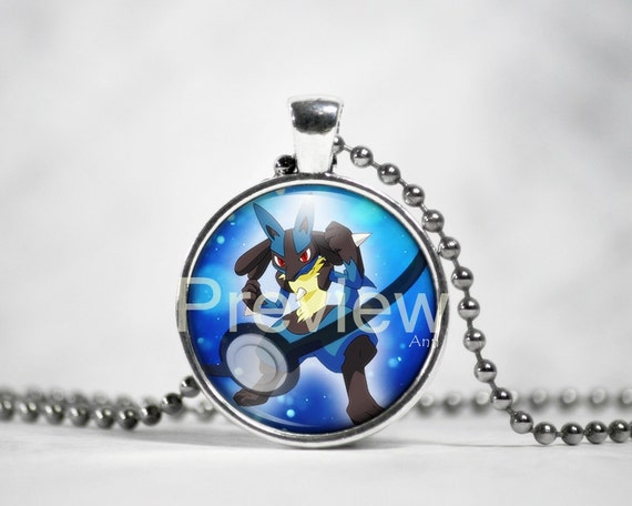 Pokemon Lucario Dome Necklace
