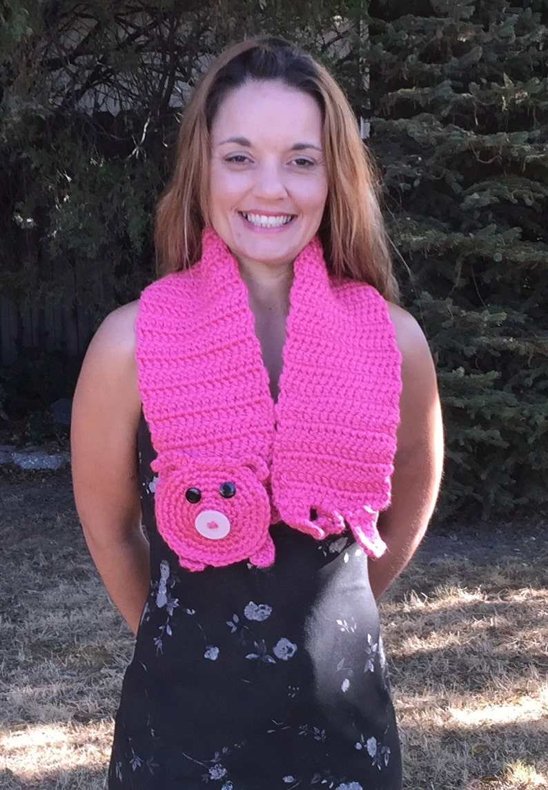 CROCHET PATTERN Pig Animal Scarf Etsy