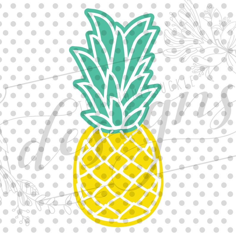 Diseño de piña Diseño de verano Cortar archivo Silueta Cameo Cricut ...