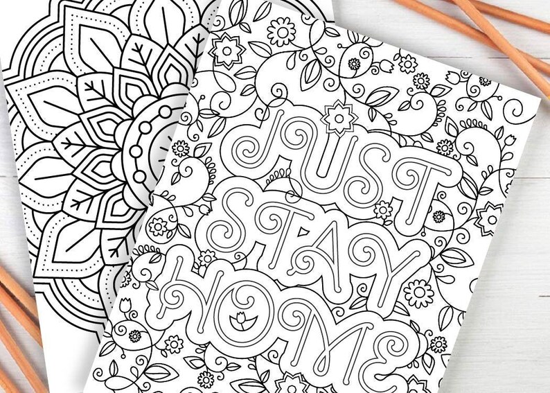 Download Quarantine Coloring Book Adult Coloring Book Printables | Etsy