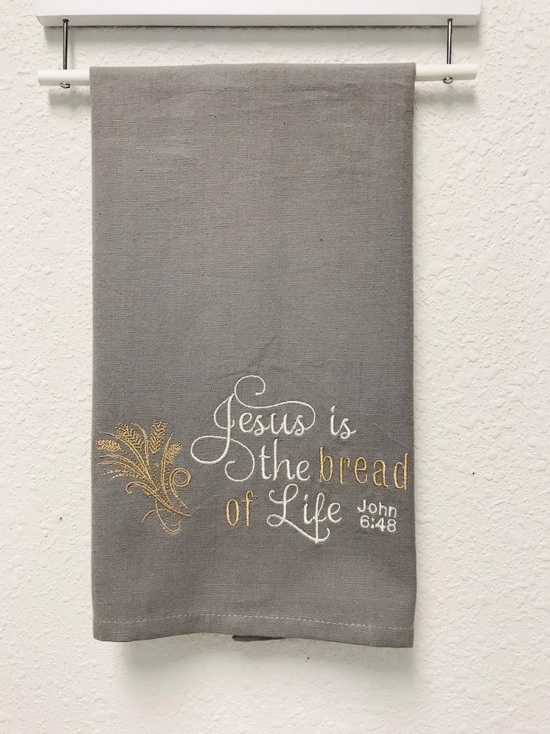 Bread of Life Kitchen Towel Inspirational Towels for the Etsy