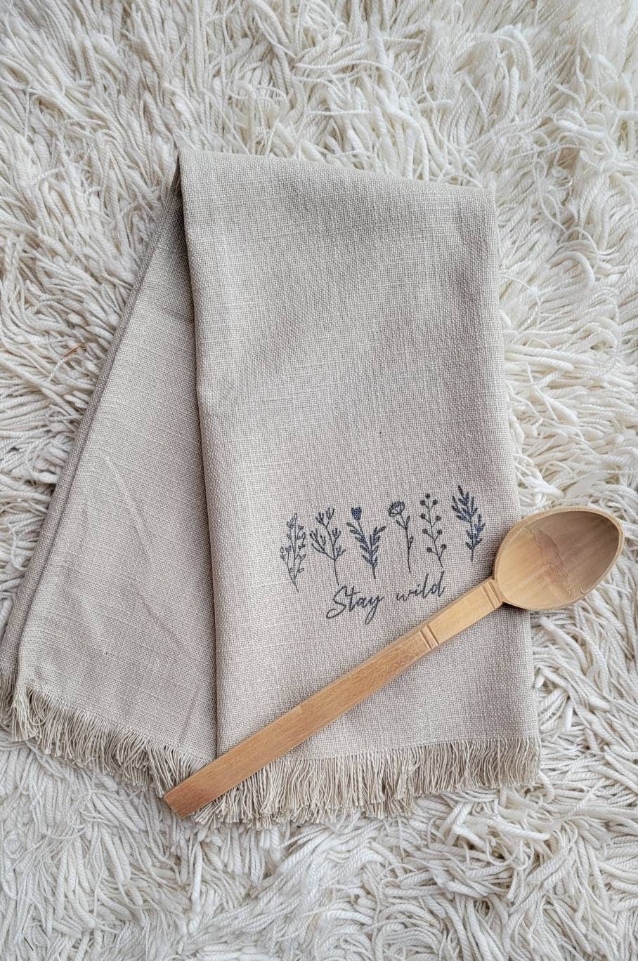 100% Cotton Dish Towel Stay Wild Kitchen Dish Tea Towel 