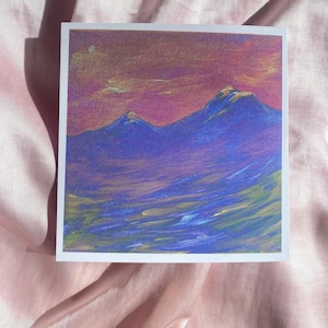 Cartão postal com pintura das montanhas Ararat, Armênia