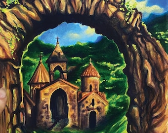 Artsakh Armenia Dadivank Monastery Painting Art Print