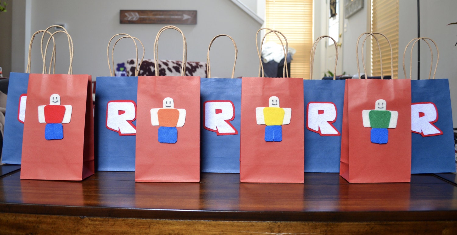 ROBLOX FAVOR BAGS Set of 12 Roblox inspired party bag Etsy