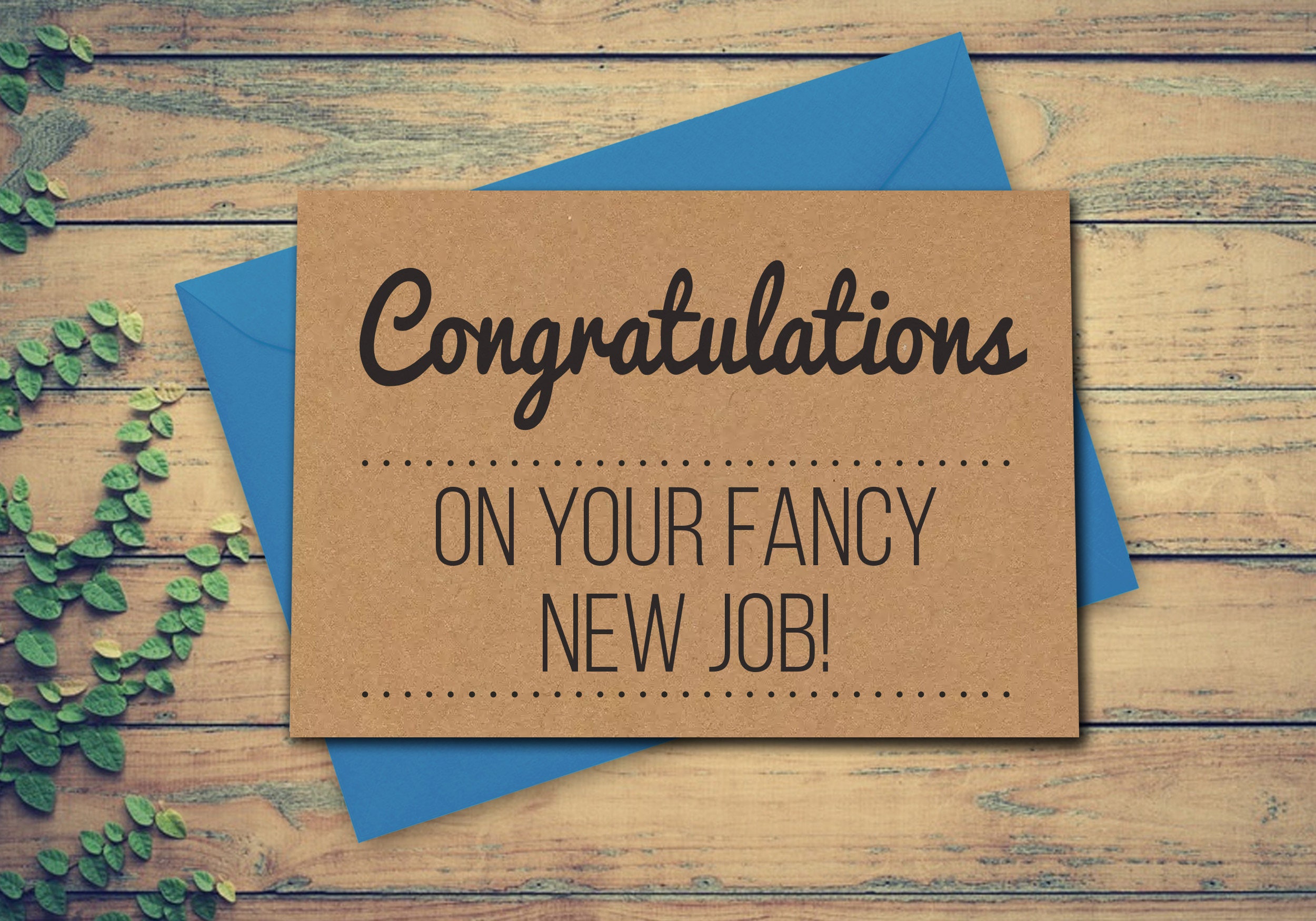 Employment Card New Job Card Congratulations On Your Fancy New Etsy