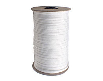 Flat Corset Lacing White - 144 Yard Spool