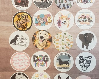 Dog And Cat Related Grab Bag Round Cardstock Cutouts for Car Air Freshie - Qty. 20