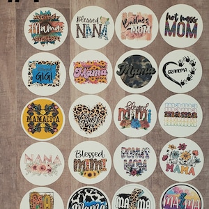 Mom, Mama, Mimi, Nana Etc. - Car Air Freshies Cardstock Rounds Qty. 20