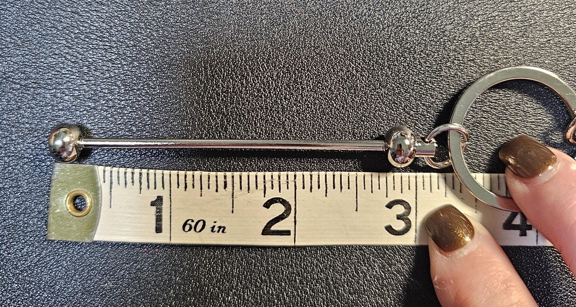 Beadable Blank Bar Key Chain - Silver - Etsy