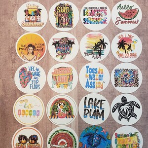 Beach Life/summer/lake Life/river Car Freshie Cardstock Rounds - Qty ...
