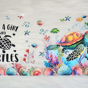 Turtle Wrap- UV DTF Cup Wrap for 16oz/Image Transfer/#524