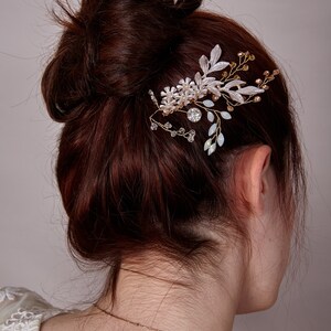Bridal Hair Comb Gold Vintage Look