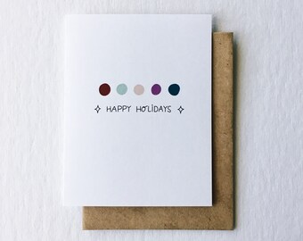 Happy Holidays Palette Greeting Card