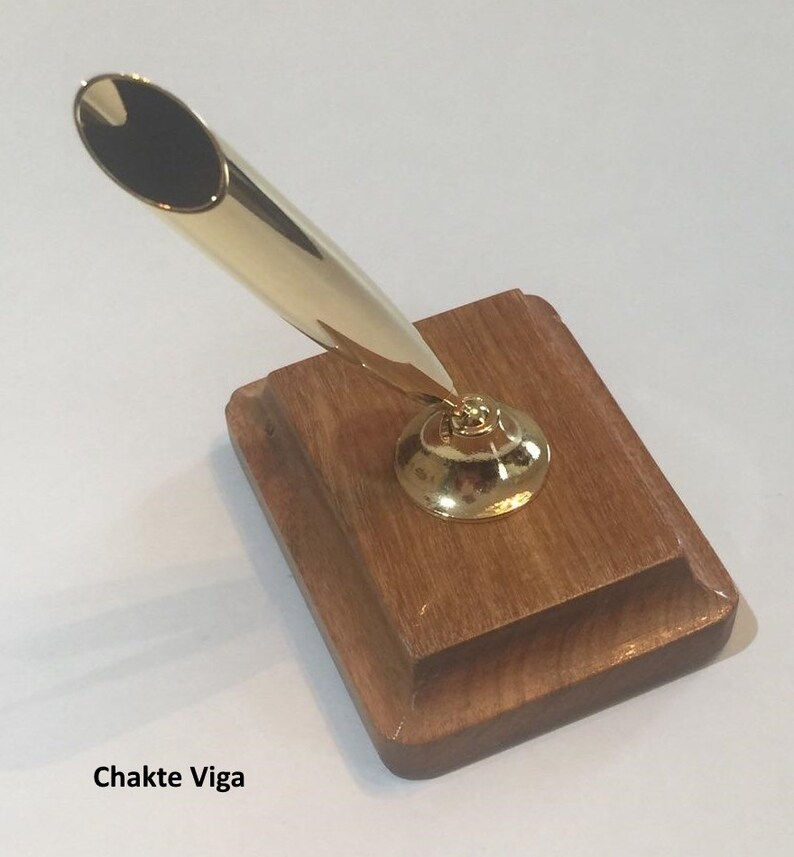 Beautiful Desk Pen Stand Handmade With Chakte Viga Wood