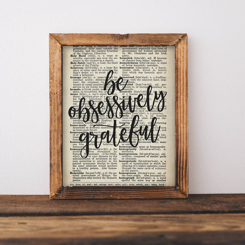 Dictionary Wall Art Home Decor Words Print Quote of The Etsy