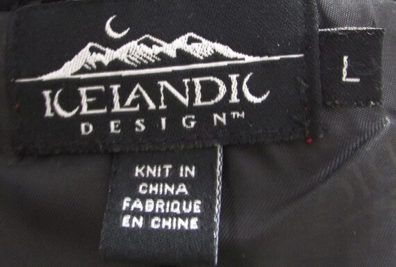 Superb ICELANDIC wool red cardigan with floral pa… - image 8