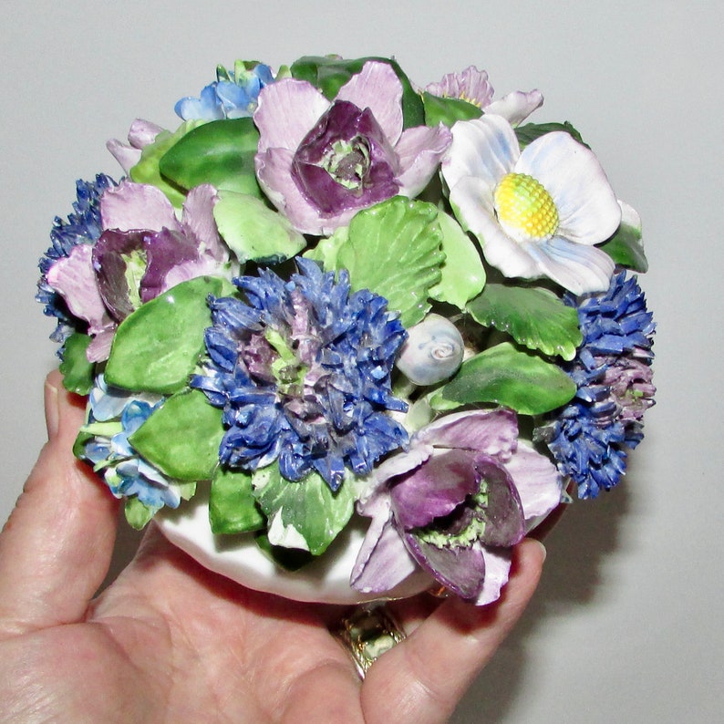 Antique Rare Xlarge ROYAL ADDERLEY Porcelain China Flowers Bouquet in a