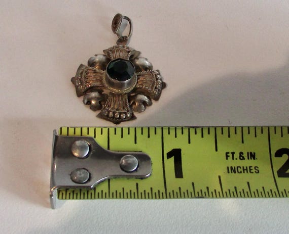 Vtg fine 950 Solid Sterling Silver JERUSALEM pend… - image 8