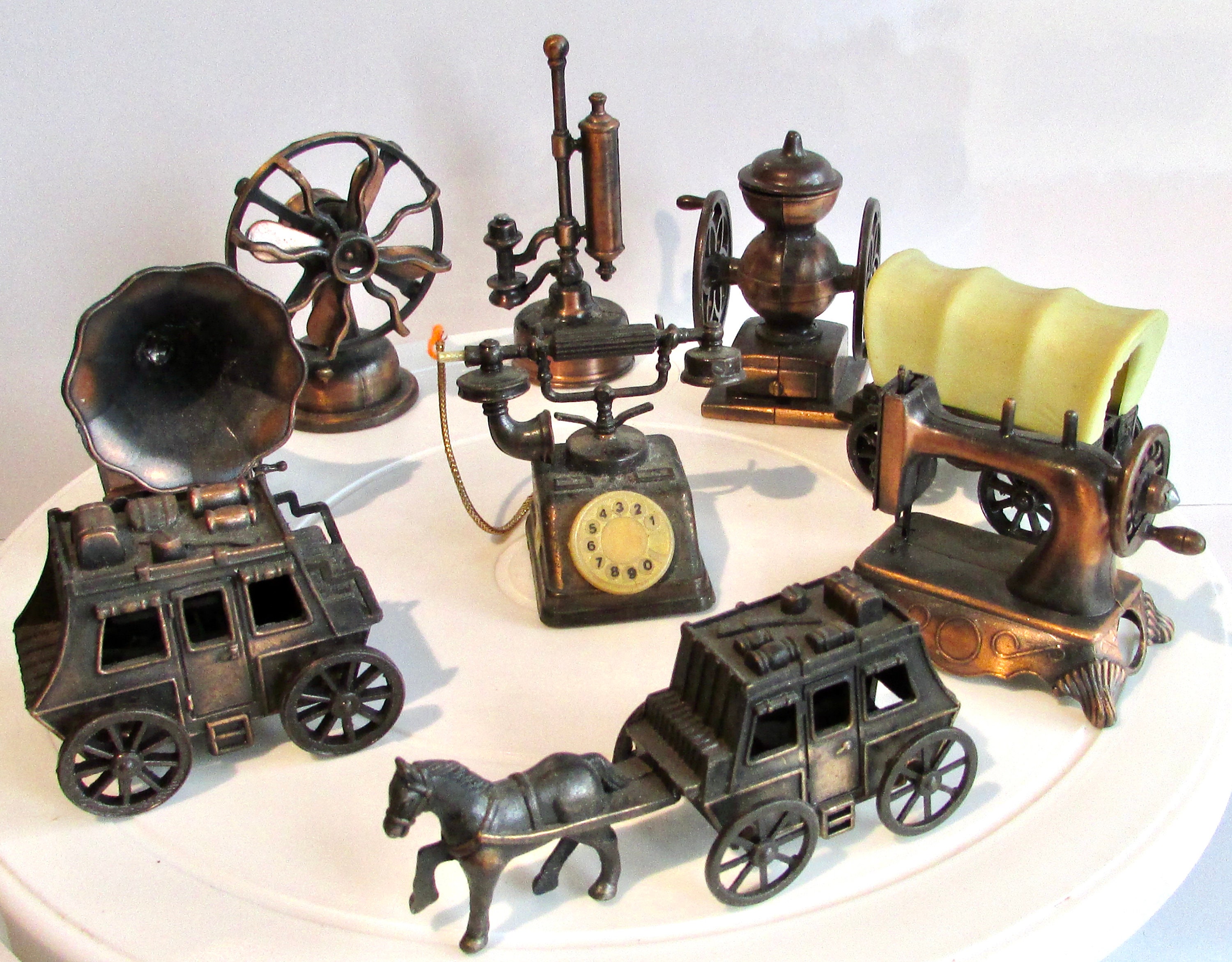 Vintage Group of 9 Mini Die Cast Sharpener/ Group of 9 Mini