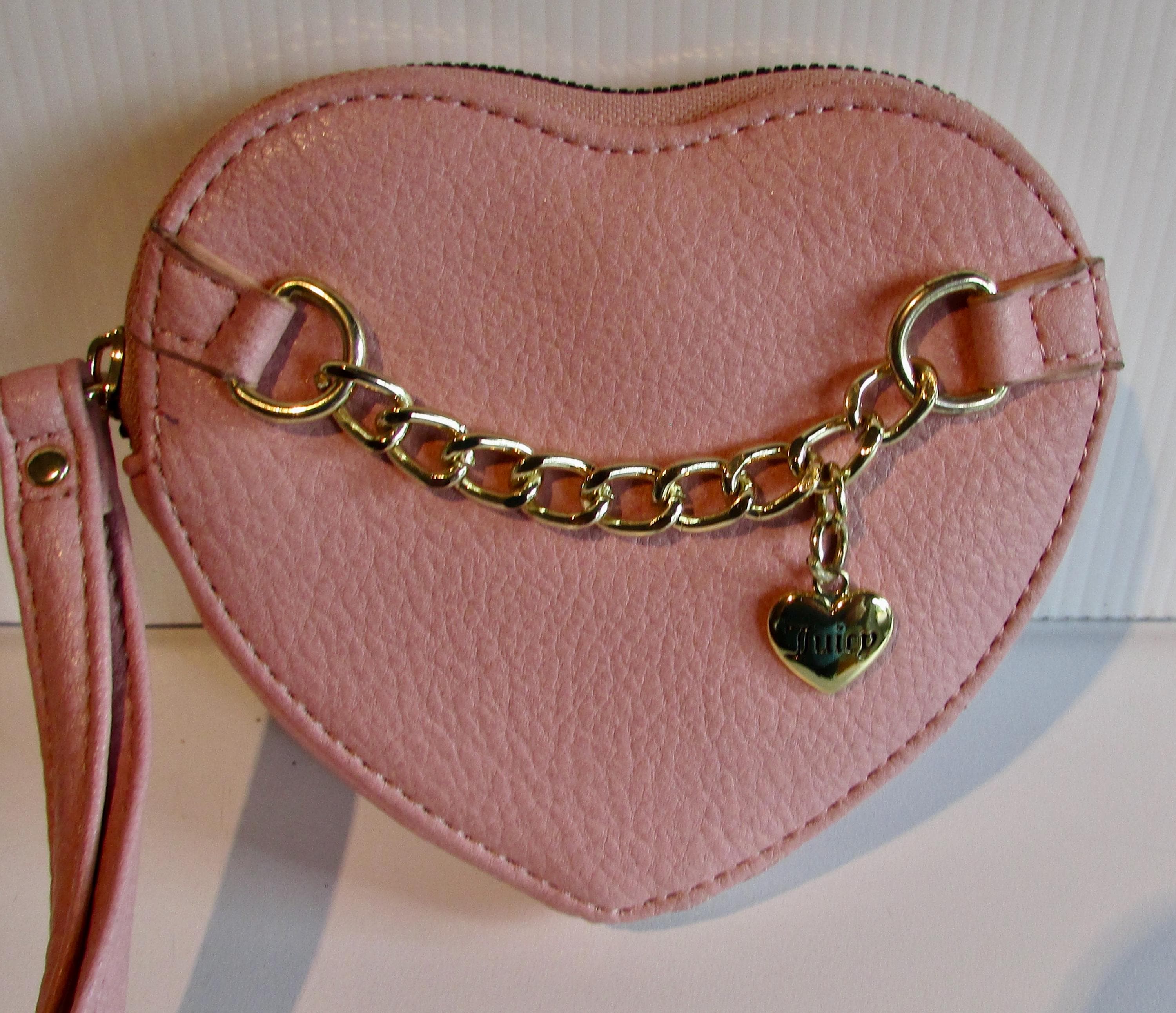 Vtg Juicy Couture Pink Heart Shape Handbagg/very Pretty Pink Heart